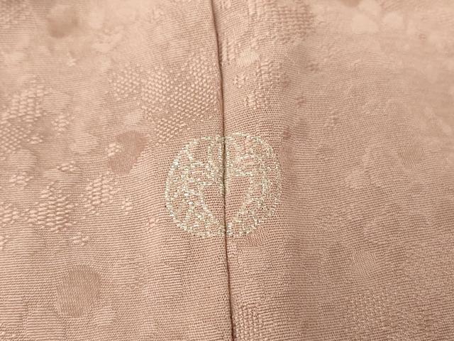 平和屋着物▽上質な色無地 単衣 霞地紋 梅鼠色 正絹 逸品 DAAV5411az
