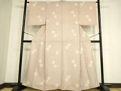 平和屋着物▽上質な小紋 単衣 雪輪文 蛍暈し ほてい屋扱い 正絹 逸品 DAAV5412az