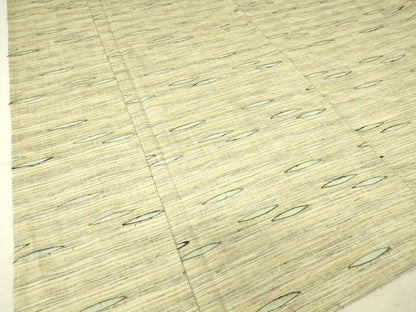 平和屋着物▽上質な紬 単衣 霞文 正絹 逸品 DAAV5414az
