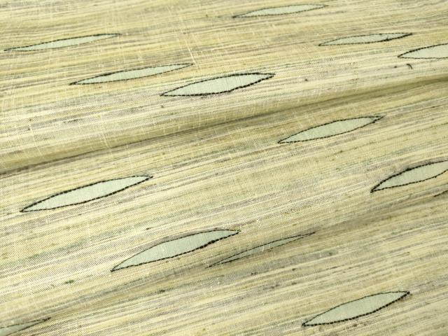 平和屋着物▽上質な紬 単衣 霞文 正絹 逸品 DAAV5414az