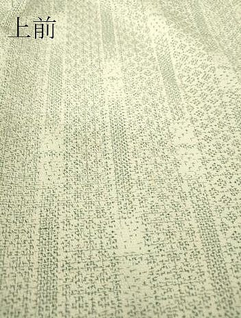 平和屋着物▽本塩沢 単衣 間道 正絹 逸品 DAAV5422az