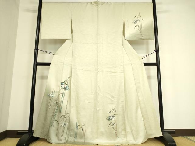 平和屋着物▽訪問着 単衣 地紙花文 金銀彩 正絹 逸品 DAAV5430az