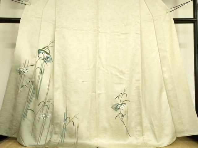 平和屋着物▽訪問着 単衣 地紙花文 金銀彩 正絹 逸品 DAAV5430az