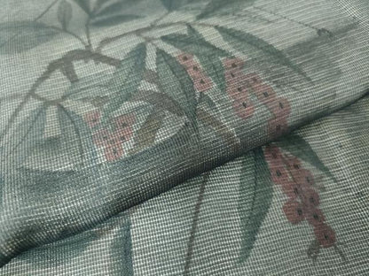 平和屋着物▽訪問着 無双 紗袷 紗×絽 南天枝葉文 正絹 逸品 DAAV5435az