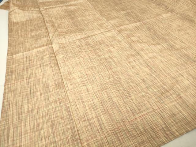 平和屋着物▽上質な紬 単衣 絣横段文 正絹 逸品 DAAV5436az