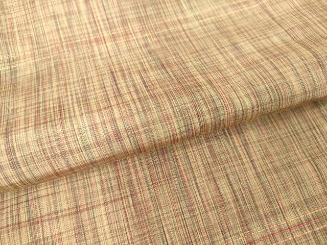 平和屋着物▽上質な紬 単衣 絣横段文 正絹 逸品 DAAV5436az