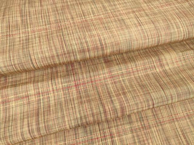 平和屋着物▽上質な紬 単衣 絣横段文 正絹 逸品 DAAV5436az