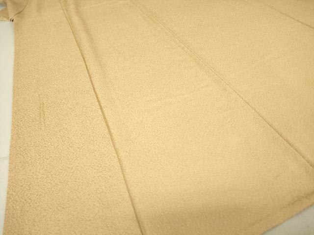 平和屋着物▽上質な色無地 単衣 紗綾型地紋 雄黄色 正絹 逸品 DAAV5444az