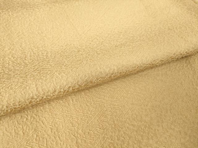 平和屋着物▽上質な色無地 単衣 紗綾型地紋 雄黄色 正絹 逸品 DAAV5444az