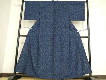 平和屋着物▽上質な紬 単衣 霞文 正絹 逸品 DAAV5447az