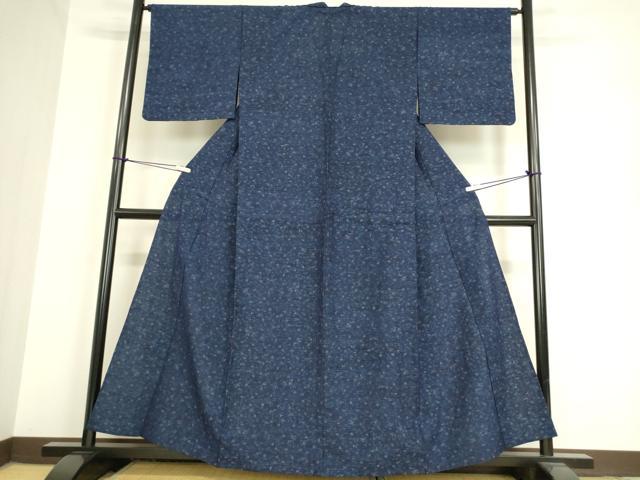 平和屋着物▽上質な紬 単衣 霞文 正絹 逸品 DAAV5447az