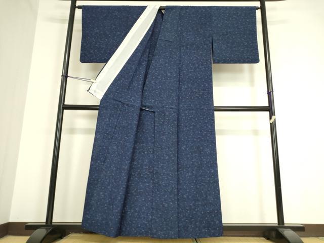 平和屋着物▽上質な紬 単衣 霞文 正絹 逸品 DAAV5447az