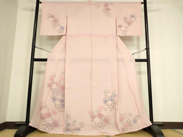 平和屋着物▽訪問着　無双　紗袷　紗×絽　草花文　正絹　逸品　DAAV5448az