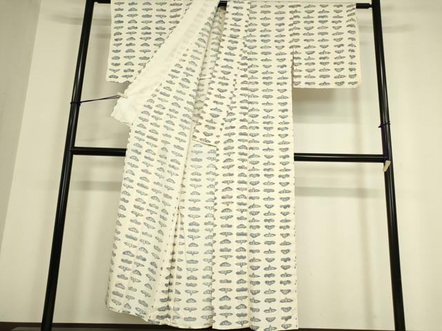 平和屋着物▽上質な小紋 単衣 松文 正絹 逸品 DAAV5452az