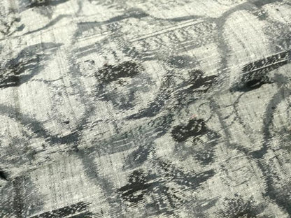 平和屋着物▽上質な紬 単衣 風景花文 正絹 逸品 DAAV5529az