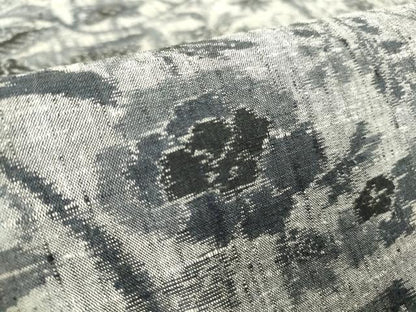 平和屋着物▽上質な紬 単衣 風景花文 正絹 逸品 DAAV5529az