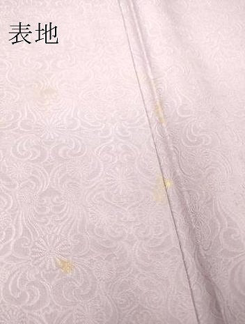 平和屋着物▽上質な色無地 単衣 菊唐草地紋 半色 正絹 逸品 DAAV5531az