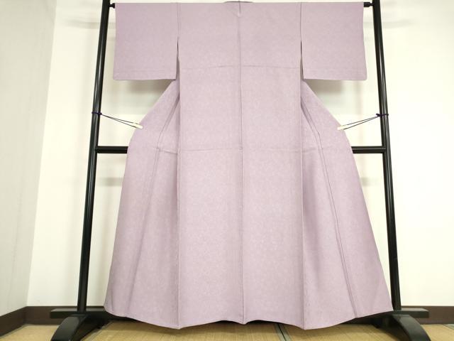平和屋着物▽上質な色無地 単衣 菊唐草地紋 半色 正絹 逸品 DAAV5531az