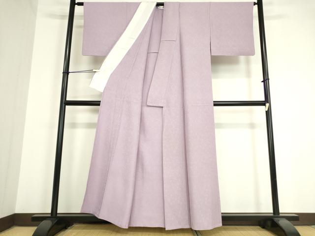 平和屋着物▽上質な色無地 単衣 菊唐草地紋 半色 正絹 逸品 DAAV5531az