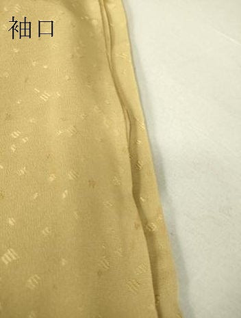 平和屋着物▽上質な色無地 単衣 箔散らし地紋 枯色 正絹 逸品 DAAV5536az