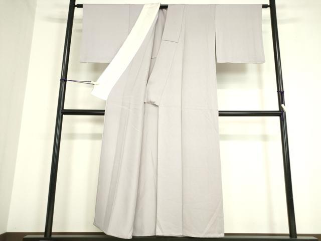平和屋着物▽上質な色無地 単衣 牡丹鼠色 正絹 逸品 DAAV5540az