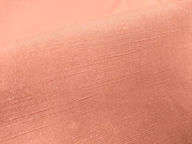 平和屋着物▽結城紬 単衣 真赭色 正絹 逸品 DAAV5542az