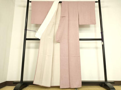 平和屋着物▽江戸小紋　単衣　作家物　伊勢型　極鮫小紋　正絹　逸品　DAAV5545az