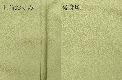 平和屋着物▽上質な色無地 単衣 裏葉柳色 正絹 逸品 DAAV5547az