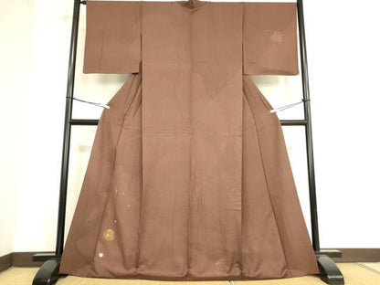平和屋着物▽訪問着 単衣 霞丸文 金銀彩 正絹 逸品 DAAV5550az