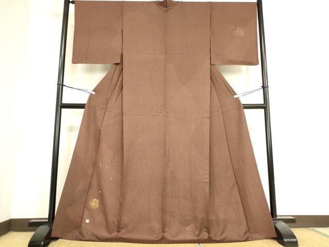 平和屋着物▽訪問着 単衣 霞丸文 金銀彩 正絹 逸品 DAAV5550az