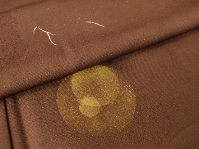 平和屋着物▽訪問着 単衣 霞丸文 金銀彩 正絹 逸品 DAAV5550az