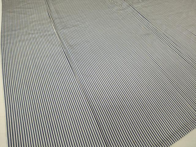 平和屋着物▽江戸小紋 単衣 作家物 伊勢型彫 子持ち縞 正絹 逸品 DAAV5558az