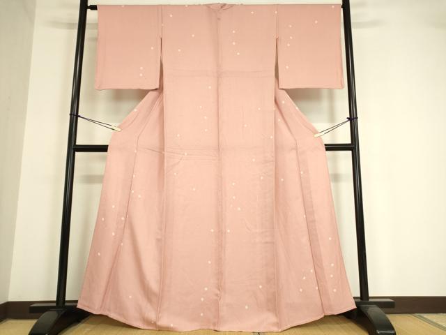 平和屋着物▽上質な小紋　単衣　絞り　箔散らし　正絹　逸品　未使用　DAAV5559az