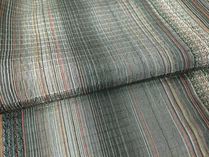 平和屋着物▽上質な紬 単衣 間道 正絹 逸品 DAAV5560az