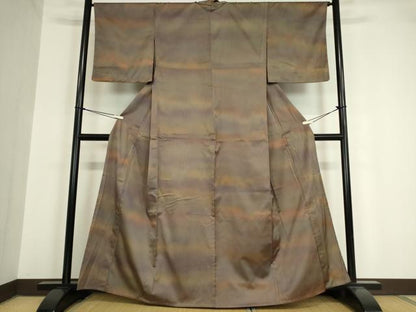 平和屋着物▽上質な小紋 単衣 霞文 ますいわ屋扱い 正絹 逸品 未使用 DAAV5567az