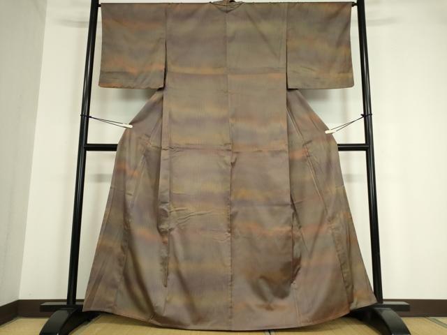 平和屋着物▽上質な小紋 単衣 霞文 ますいわ屋扱い 正絹 逸品 未使用 DAAV5567az