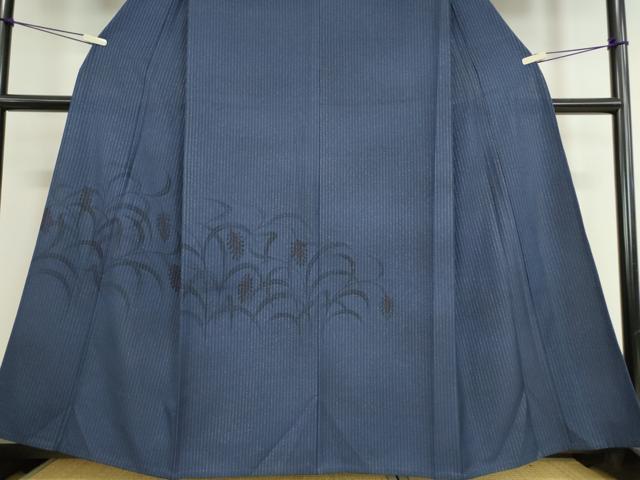 平和屋着物▽訪問着　単衣　草花文　銀通し地　正絹　逸品　DAAV5574az
