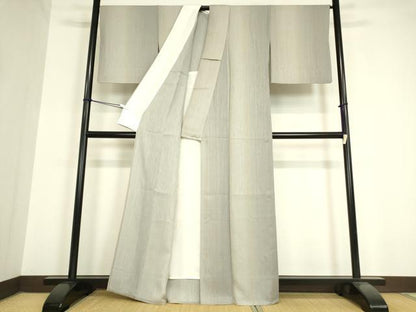 平和屋着物▽上質な小紋 単衣 霞文 正絹 逸品 DAAV5575az