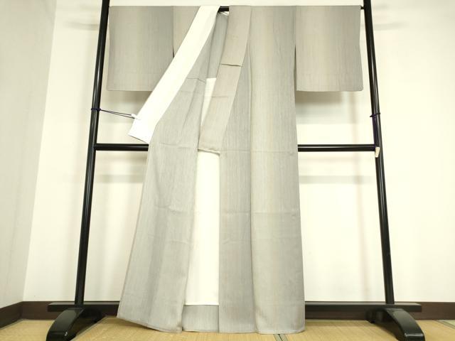 平和屋着物▽上質な小紋 単衣 霞文 正絹 逸品 DAAV5575az