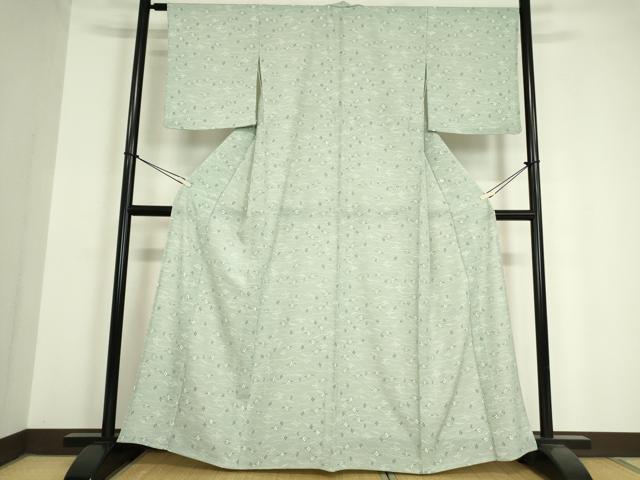平和屋着物▽小紋 単衣 飛鳥文 洗える着物 DAAV5586az
