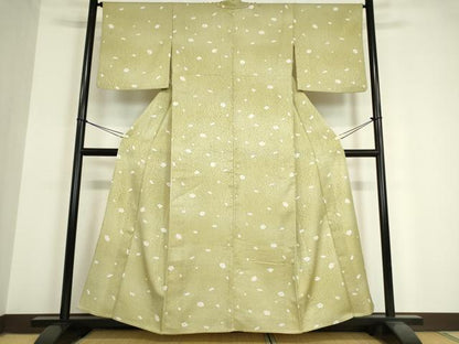 平和屋着物▽小紋 単衣 舞梅文 洗える着物 DAAV5596az