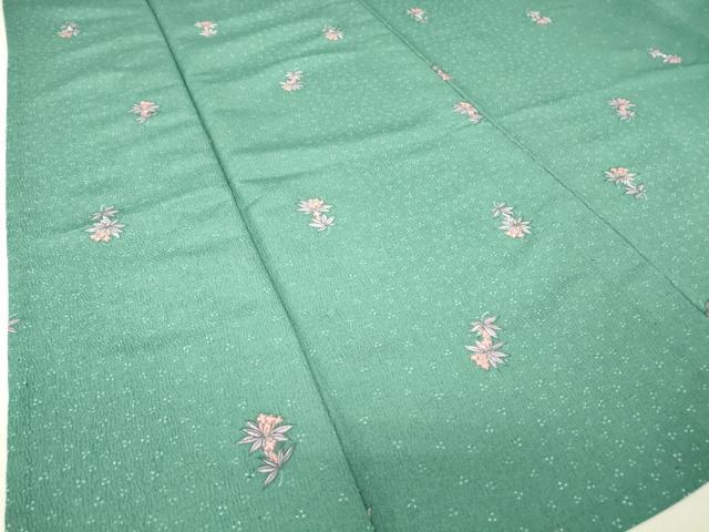 平和屋着物▽小紋 単衣 舞花文 洗える着物 DAAV5607az