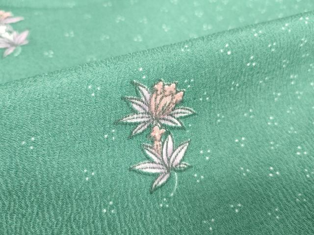平和屋着物▽小紋 単衣 舞花文 洗える着物 DAAV5607az