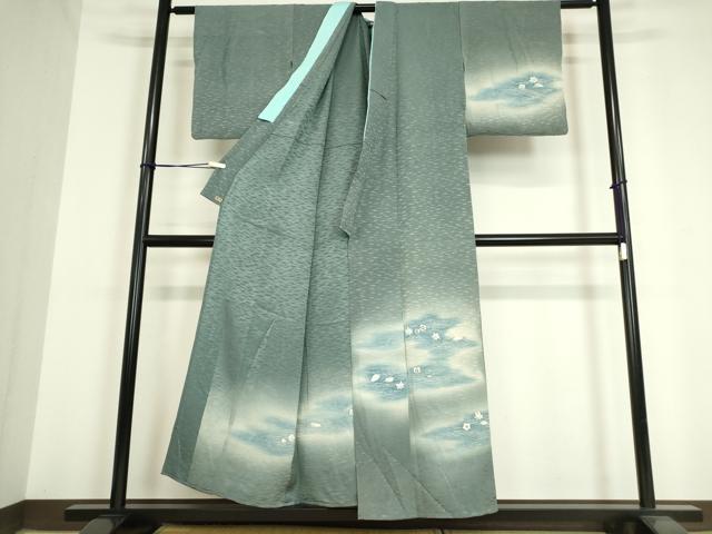 平和屋着物▽訪問着 単衣 刺繍 吹寄せ文 暈し染め 金糸 三越扱い 正絹 逸品 DAAV5614az