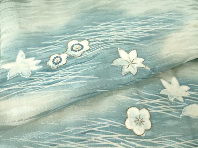 平和屋着物▽訪問着 単衣 刺繍 吹寄せ文 暈し染め 金糸 三越扱い 正絹 逸品 DAAV5614az