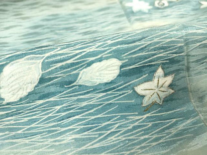 平和屋着物▽訪問着 単衣 刺繍 吹寄せ文 暈し染め 金糸 三越扱い 正絹 逸品 DAAV5614az