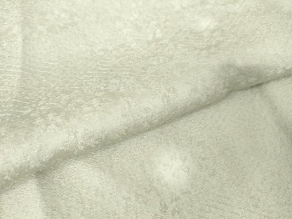 平和屋着物▽上質な小紋 単衣 小花地紋 蛍暈し 灰黄緑色 正絹 逸品 DAAV5616az