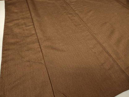 平和屋着物▽上質なお召 単衣 憲法茶色 正絹 逸品 DAAV5620az