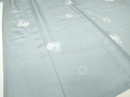 平和屋着物▽上質な小紋 単衣 雪輪花文 蛍暈し 正絹 逸品 DAAV5635az