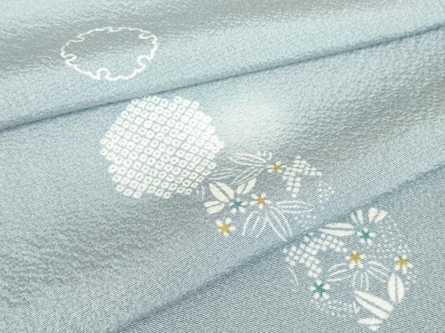 平和屋着物▽上質な小紋 単衣 雪輪花文 蛍暈し 正絹 逸品 DAAV5635az